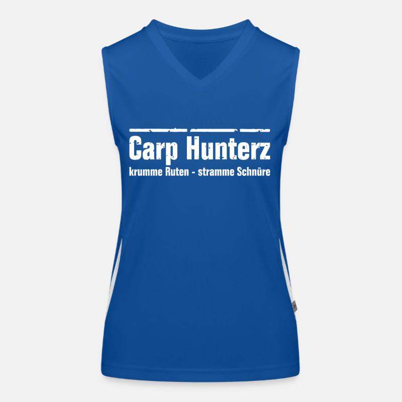 Carp Hunterz - cannes tordues lignes serrées Débardeur respirant contrasté Femme