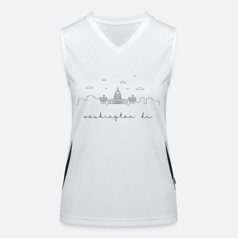 the Washington DC skyline. Women's Functional Contrast Tank Top