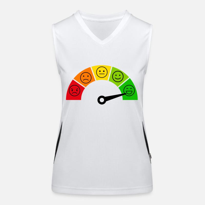 Measuring emotions - joy Women's Functional Contrast Tank Top