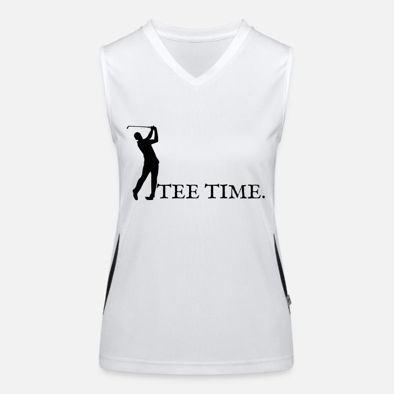 Tee time ! Débardeur respirant contrasté Femme