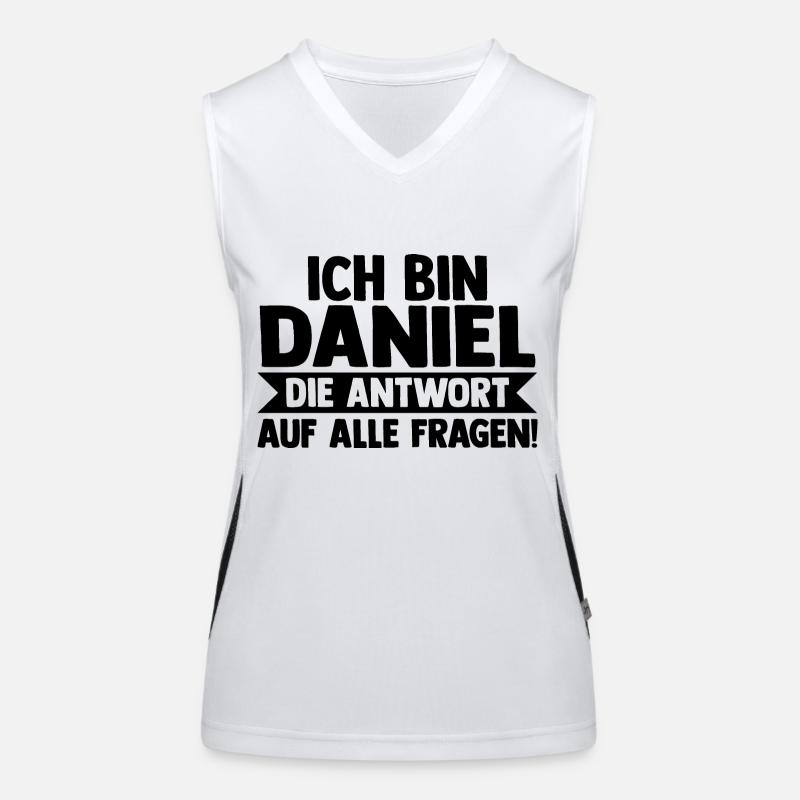 First name Daniel Women's Functional Contrast Tank Top