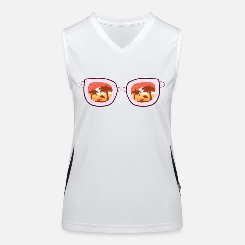 lunettes de soleil Débardeur respirant contrasté Femme