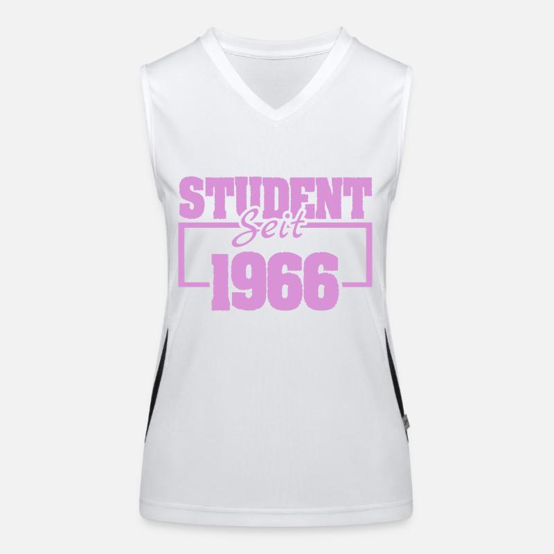 1966 1966 - Women's Functional Contrast Tank Top - white/black