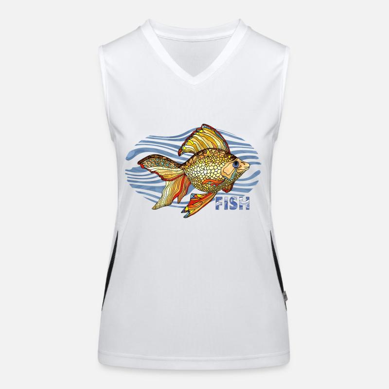 Fisch Funktionelles Kontrast-Tank Top für Frauen