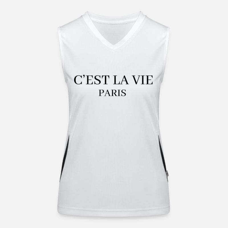 C'est La Vie Paris Funktionelles Kontrast-Tank Top für Frauen