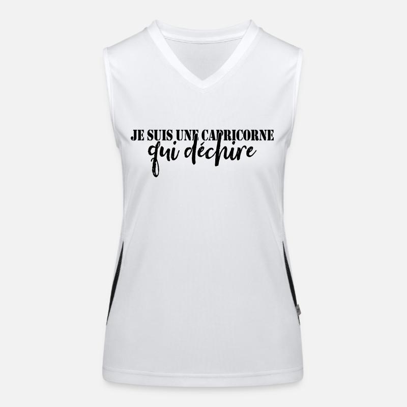 Ich bin ein Steinbock, der weint Funktionelles Kontrast-Tank Top für Frauen