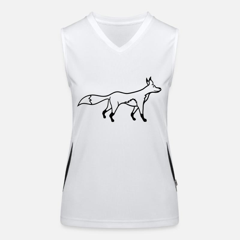 Fuchs Rotfuchs Wildes Tier Schlauer Wald Bewohner Funktionelles Kontrast-Tank Top für Frauen