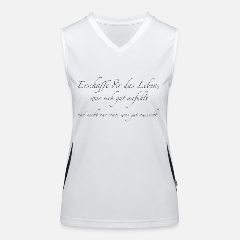 erschaffe dir das Leben Funktionelles Kontrast-Tank Top für Frauen