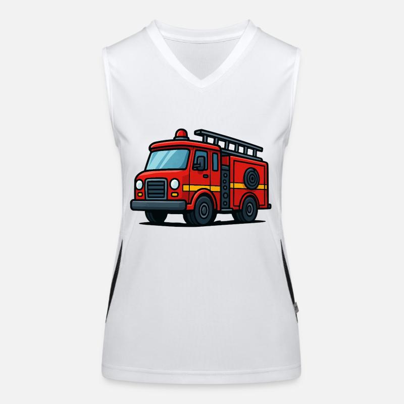 fire engine Women's Functional Contrast Tank Top