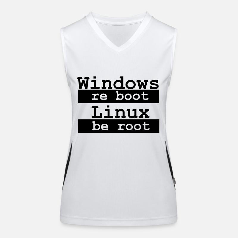 Windows RE démarrage - Linux soit racine Débardeur respirant contrasté Femme