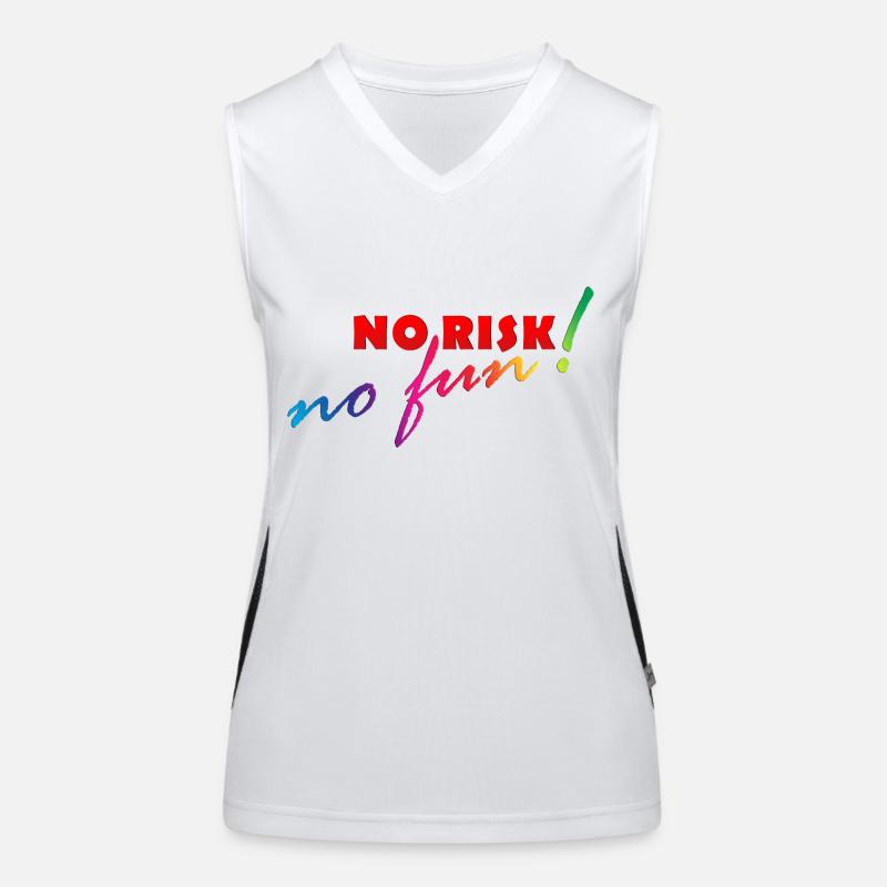 NO RISK - NO FUN Funktionelles Kontrast-Tank Top für Frauen