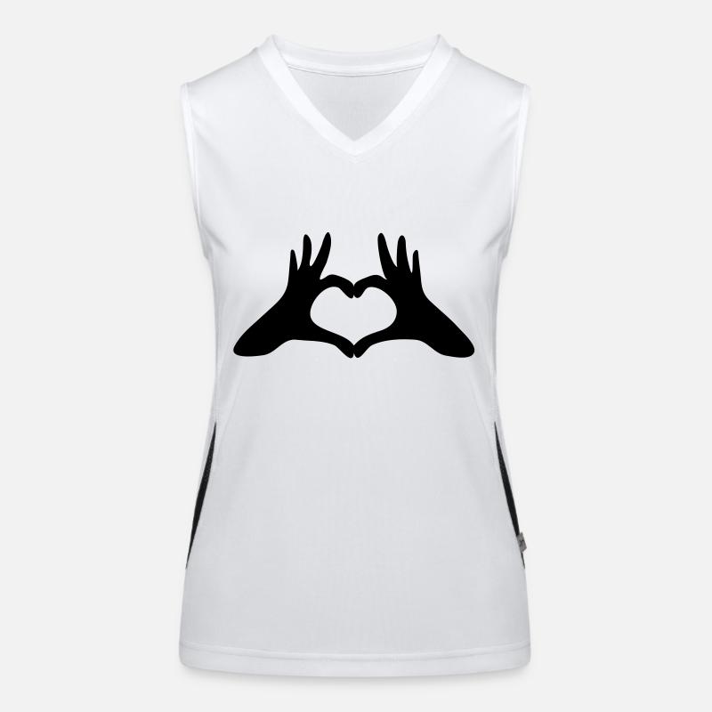 Mains de coeur Débardeur respirant contrasté Femme