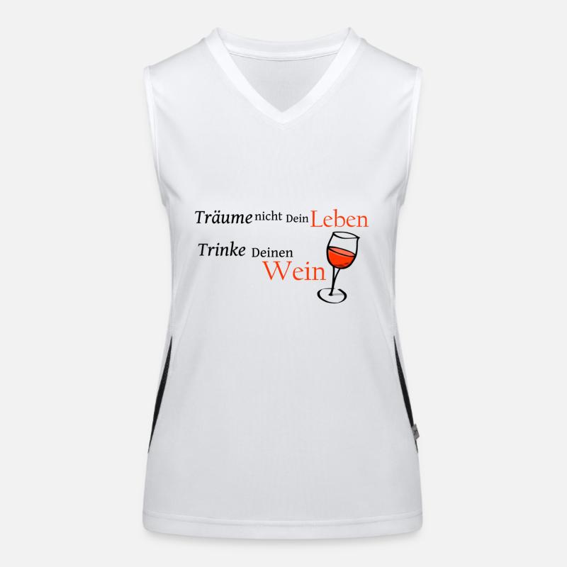Wein Weisheit Funktionelles Kontrast-Tank Top für Frauen