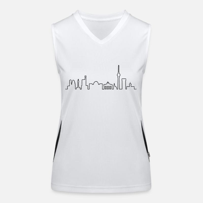 Skyline Berlin Funktionelles Kontrast-Tank Top für Frauen