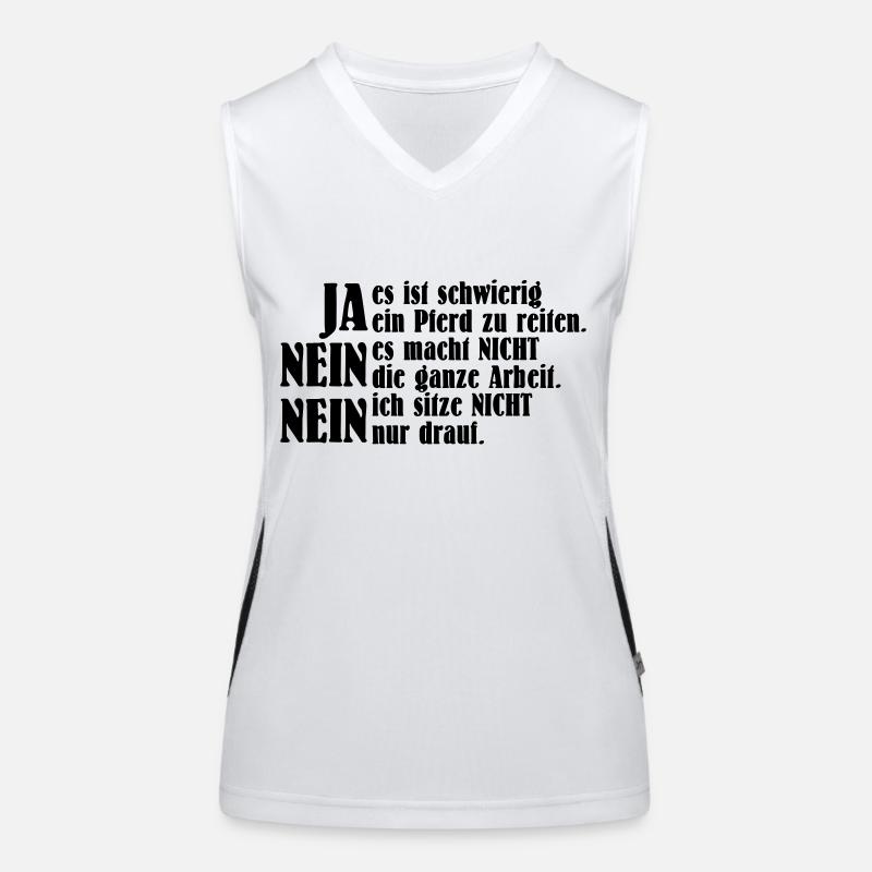 Ja_es_ist_schwierig Funktionelles Kontrast-Tank Top für Frauen