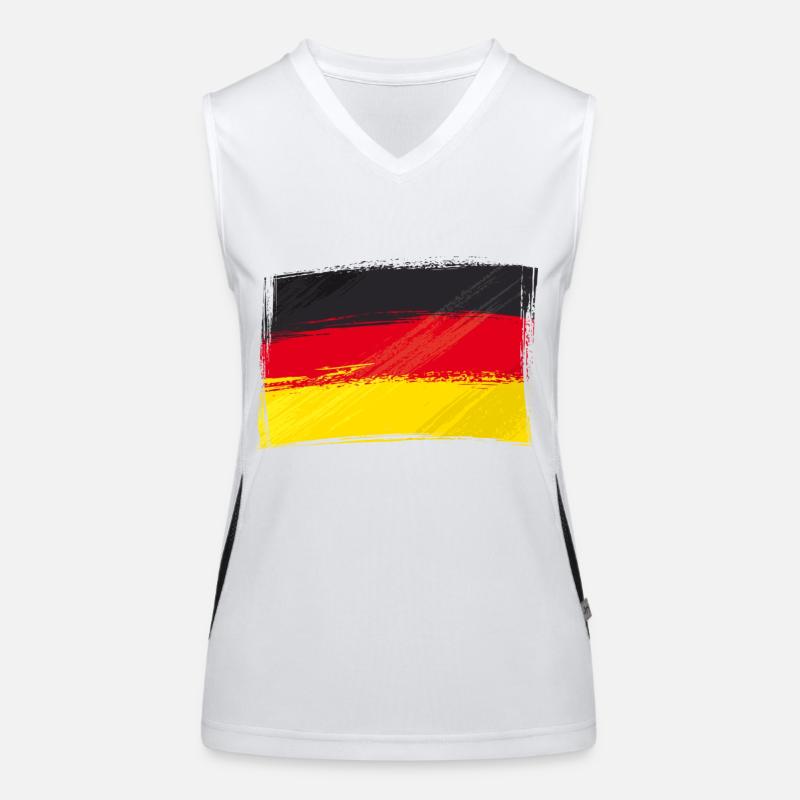 Drapeau, Drapeau, Allemagne fan Débardeur respirant contrasté Femme