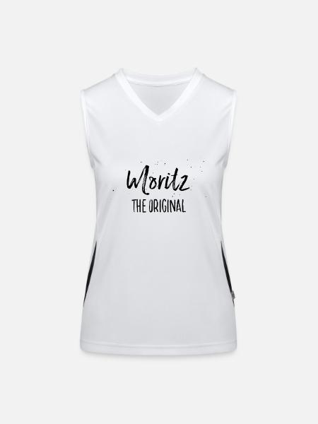 Moritz - Funktionelles Kontrast-Tank Top für Frauen - Weiß/Schwarz - Vorne