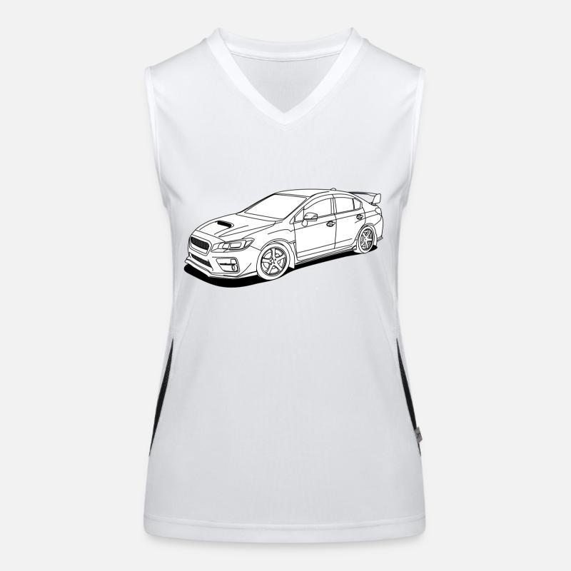 wrx sti white Women's Functional Contrast Tank Top