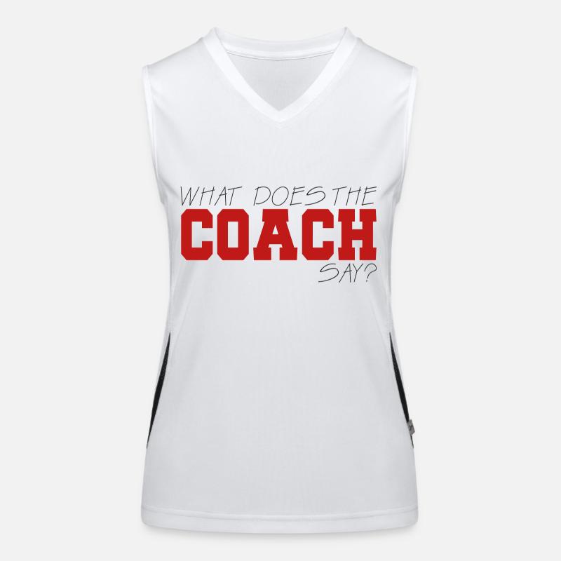Coach / Trainer: What Does The Coach Say? Funktionelles Kontrast-Tank Top für Frauen