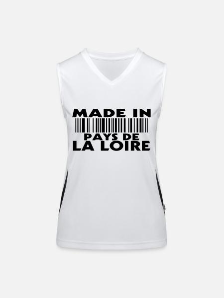 Made in Pays de la Loire (1c) - Women's Functional Contrast Tank Top - white/black - Front