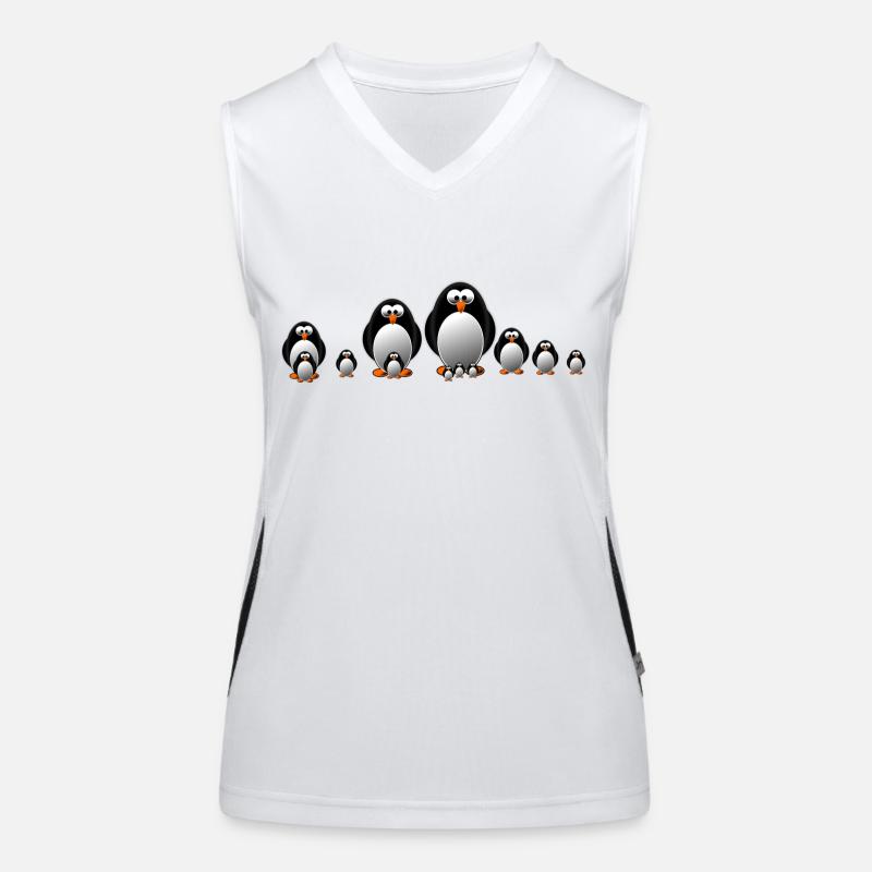 Pinguine Funktionelles Kontrast-Tank Top für Frauen