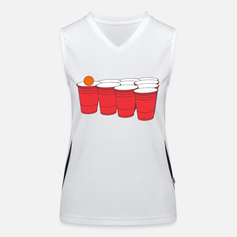 Bierpong Funktionelles Kontrast-Tank Top für Frauen