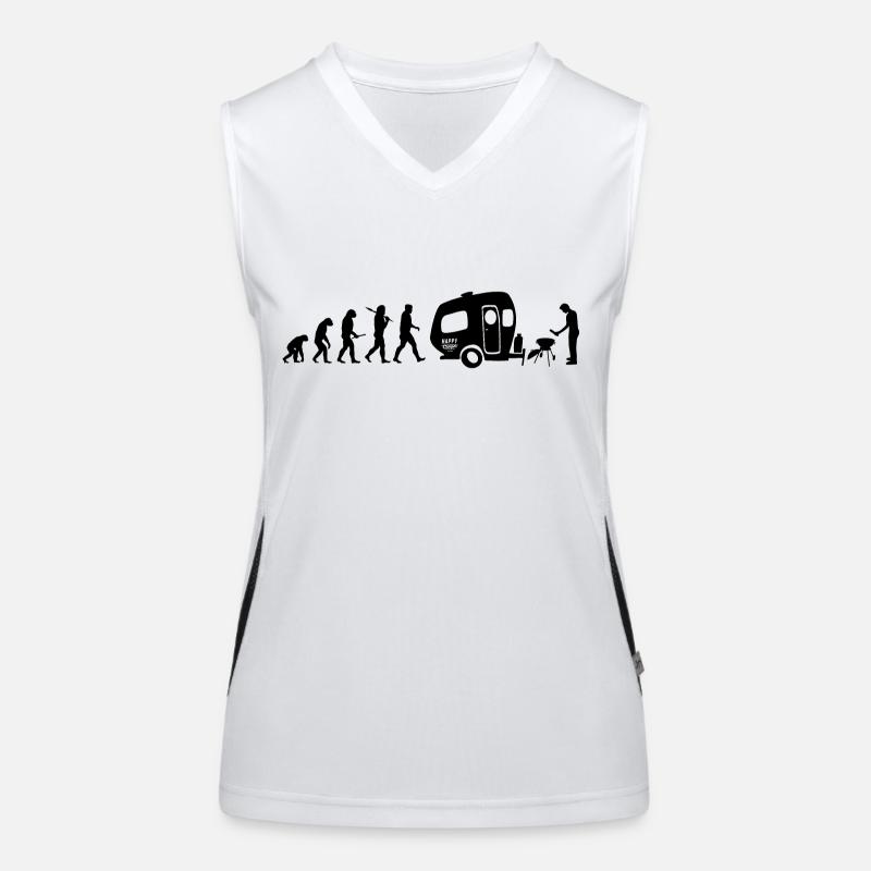 happy_evolution_camper Funktionelles Kontrast-Tank Top für Frauen
