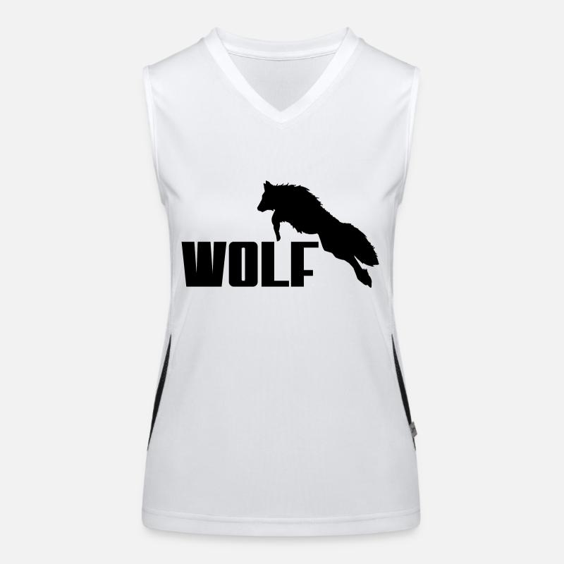 Logo Wolf Débardeur respirant contrasté Femme