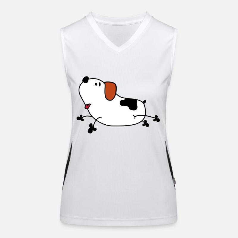 Süßer Comic Hund Funktionelles Kontrast-Tank Top für Frauen