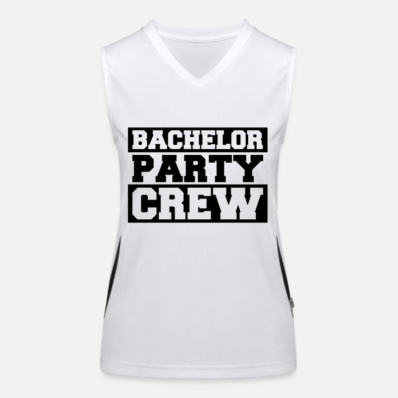 Bachelor Party Crew Design Funktionelles Kontrast-Tank Top für Frauen