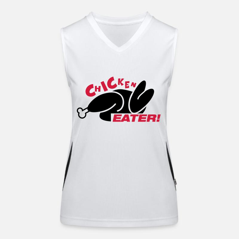 chicken_eater_gi2 Women's Functional Contrast Tank Top