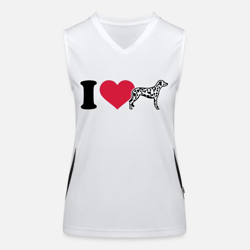 Dalmatiner Funktionelles Kontrast-Tank Top für Frauen