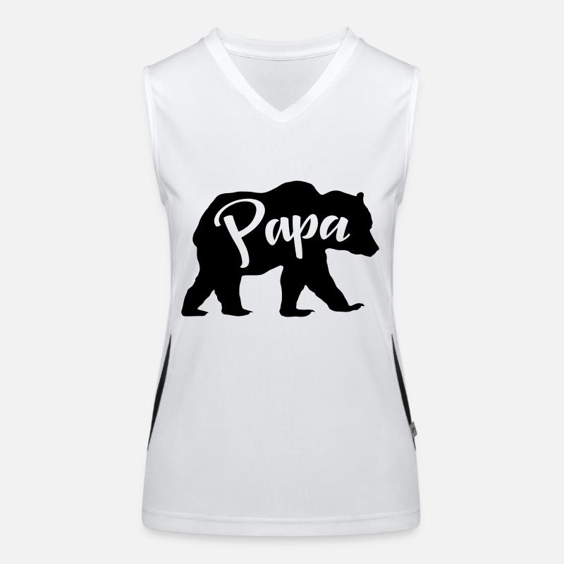 Papa Father Bear Women's Functional Contrast Tank Top