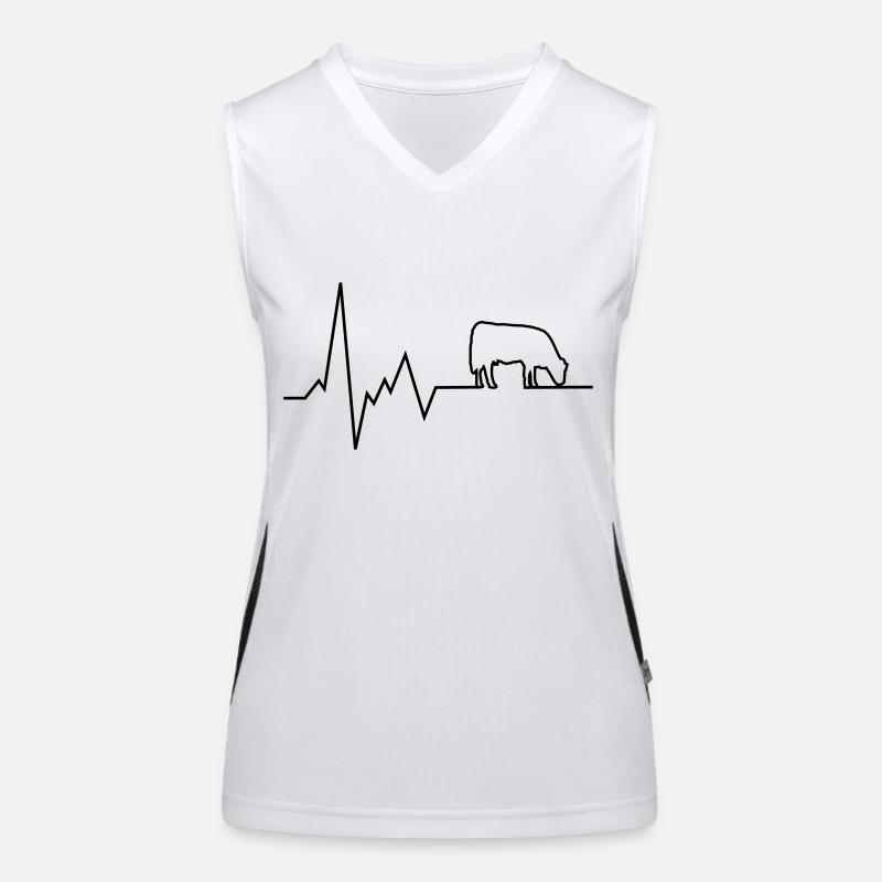 herzschlag kuh Funktionelles Kontrast-Tank Top für Frauen