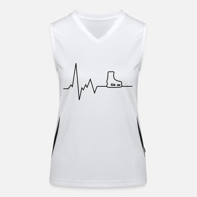 herzschlag schlittschuhe Funktionelles Kontrast-Tank Top für Frauen