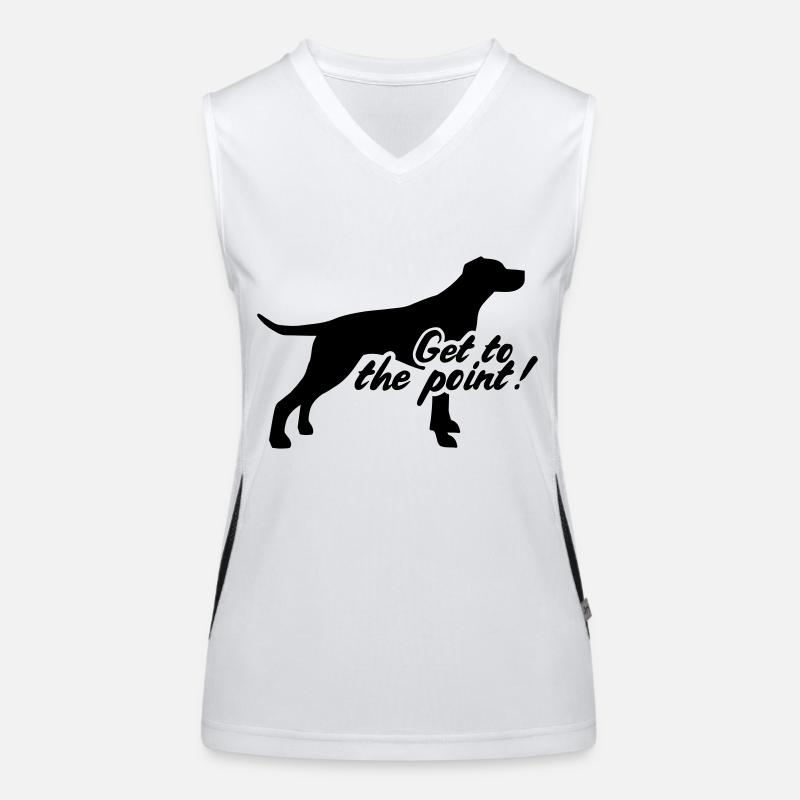 English Pointer Funktionelles Kontrast-Tank Top für Frauen