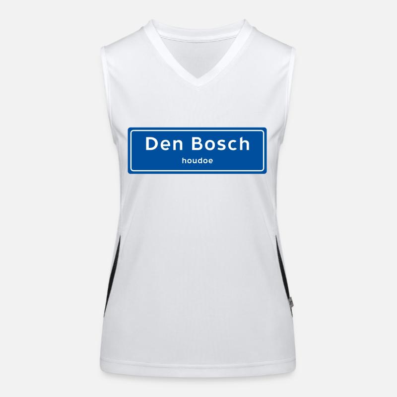 Den Bosch Ortsschild Funktionelles Kontrast-Tank Top für Frauen