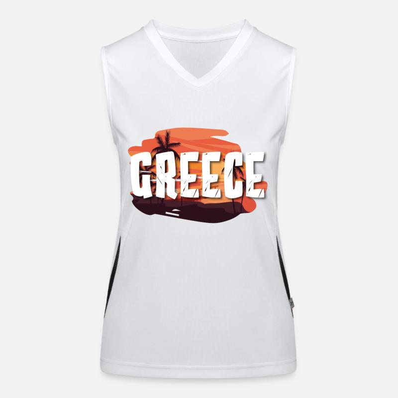 Greece Women's Functional Contrast Tank Top
