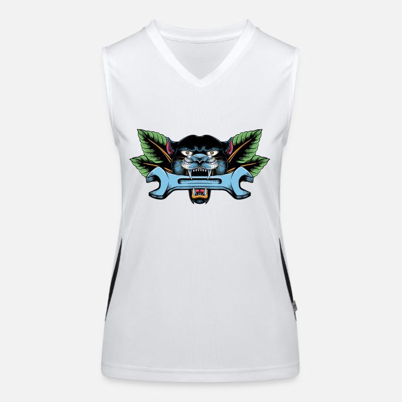 Mechnaniker Tattoo Funktionelles Kontrast-Tank Top für Frauen