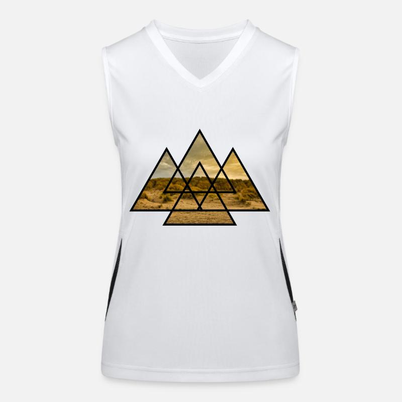 T-Shirt Triangle Beach North Sea Gift Holiday Women's Functional Contrast Tank Top