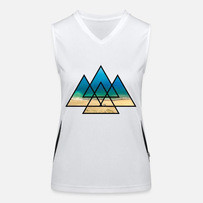 T-Shirt Triangle Beach Holiday Sea Gift Holidays Women's Functional Contrast Tank Top