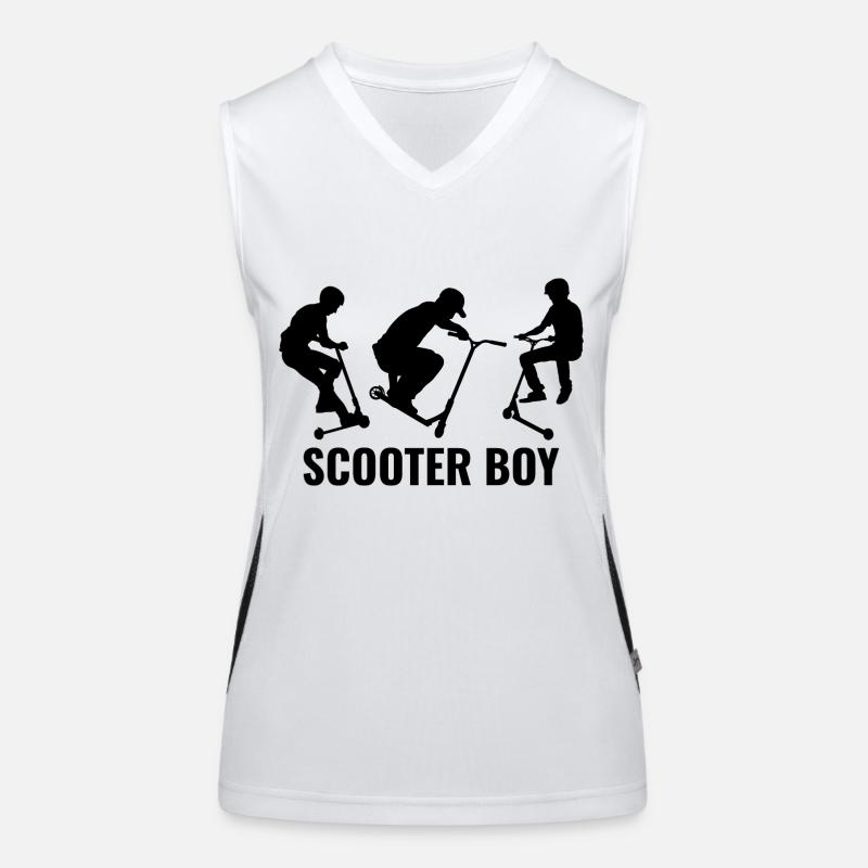 Stunt Scooter Boy Freestyle Scootering Riding Débardeur respirant contrasté Femme