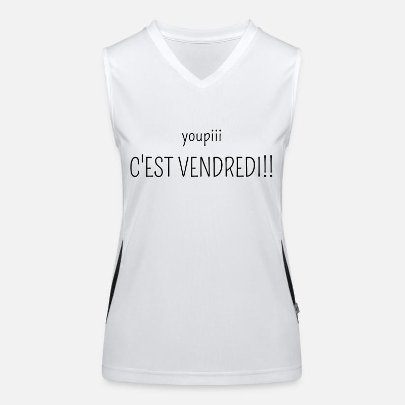 youpi c'est vendredi Débardeur respirant contrasté Femme