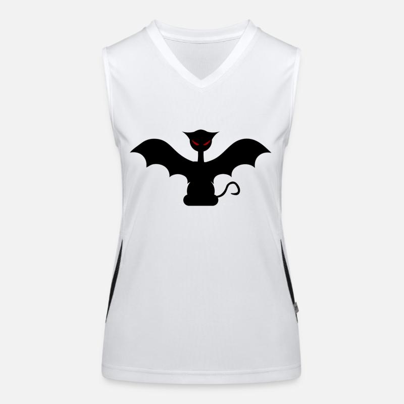 bad bat cat Women's Functional Contrast Tank Top