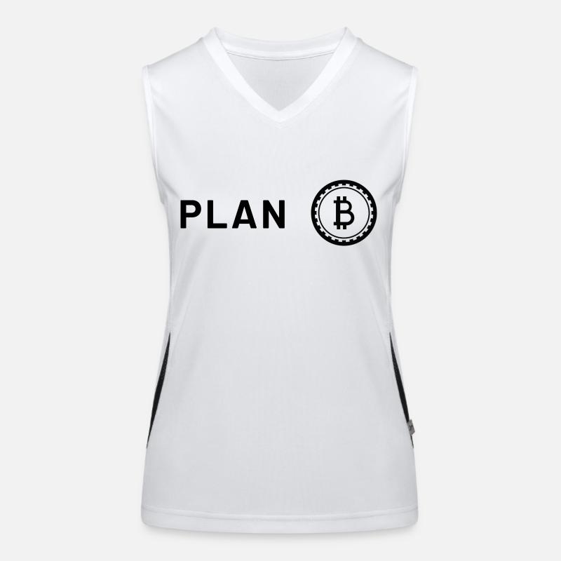 Witziger Spruch Plan Bitcoin Funktionelles Kontrast-Tank Top für Frauen