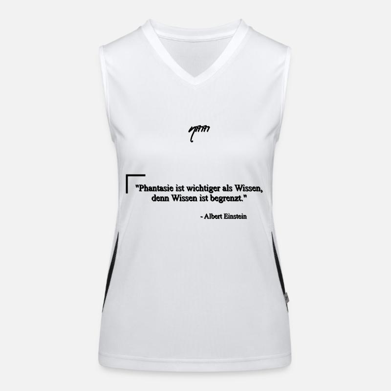 Zitat #2 Albert Funktionelles Kontrast-Tank Top für Frauen