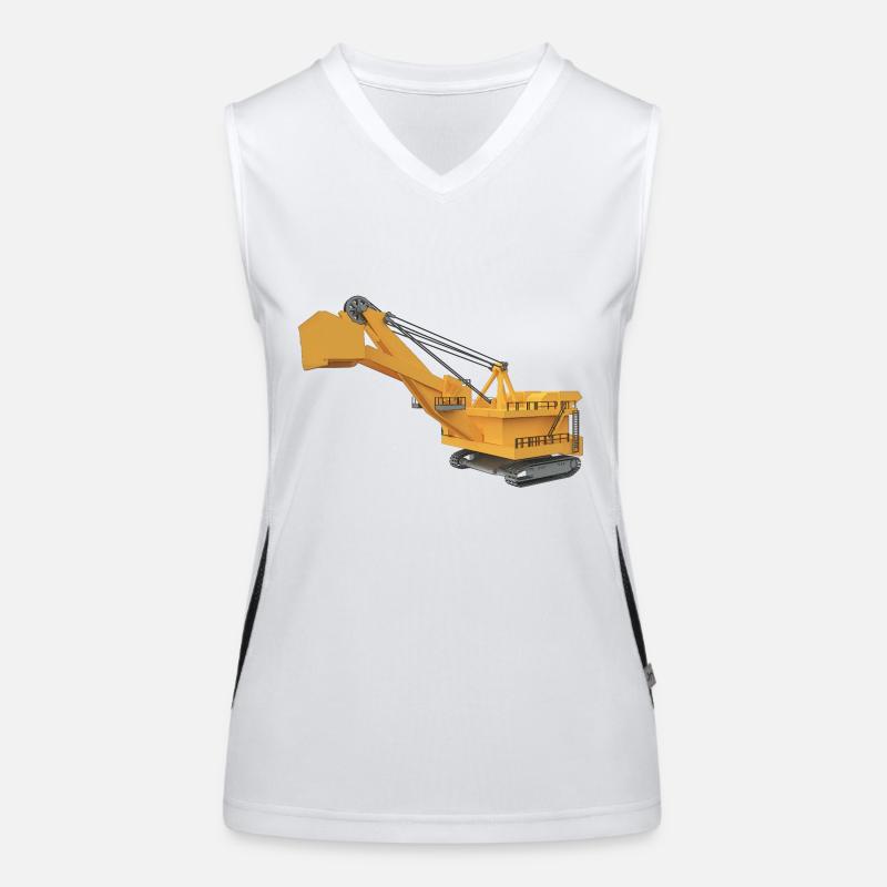 Huge excavator Women's Functional Contrast Tank Top