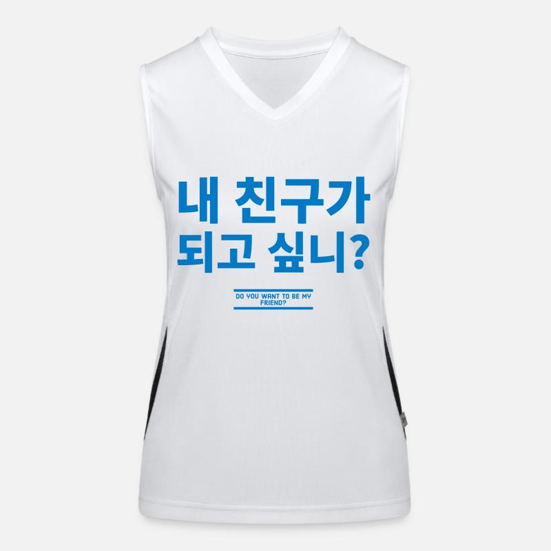 Coréen Débardeur respirant contrasté Femme