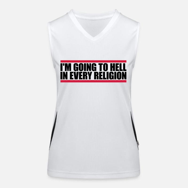im going to hell Funktionelles Kontrast-Tank Top für Frauen