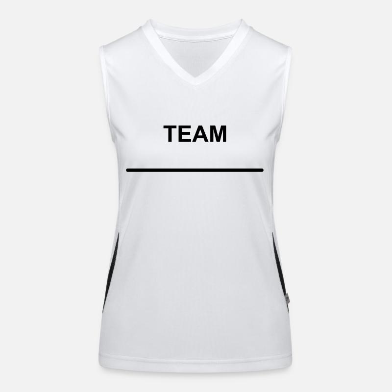 Team mit Name Template Funktionelles Kontrast-Tank Top für Frauen